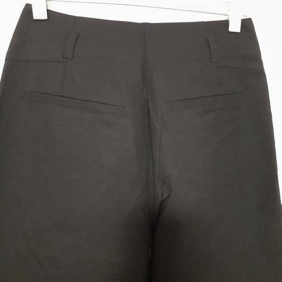 H&M Women's Black Wide Leg Pants Size 6 Cotton Blend Stretch - Picture 5 of 7